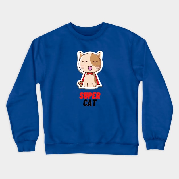 Super Cat Crewneck Sweatshirt by NickDsigns